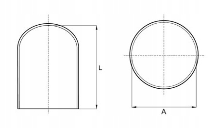 10SZT NASADKA NA RURĘ FI8 L23 NAKŁADKA ZAŚLEPKA Marka inny
