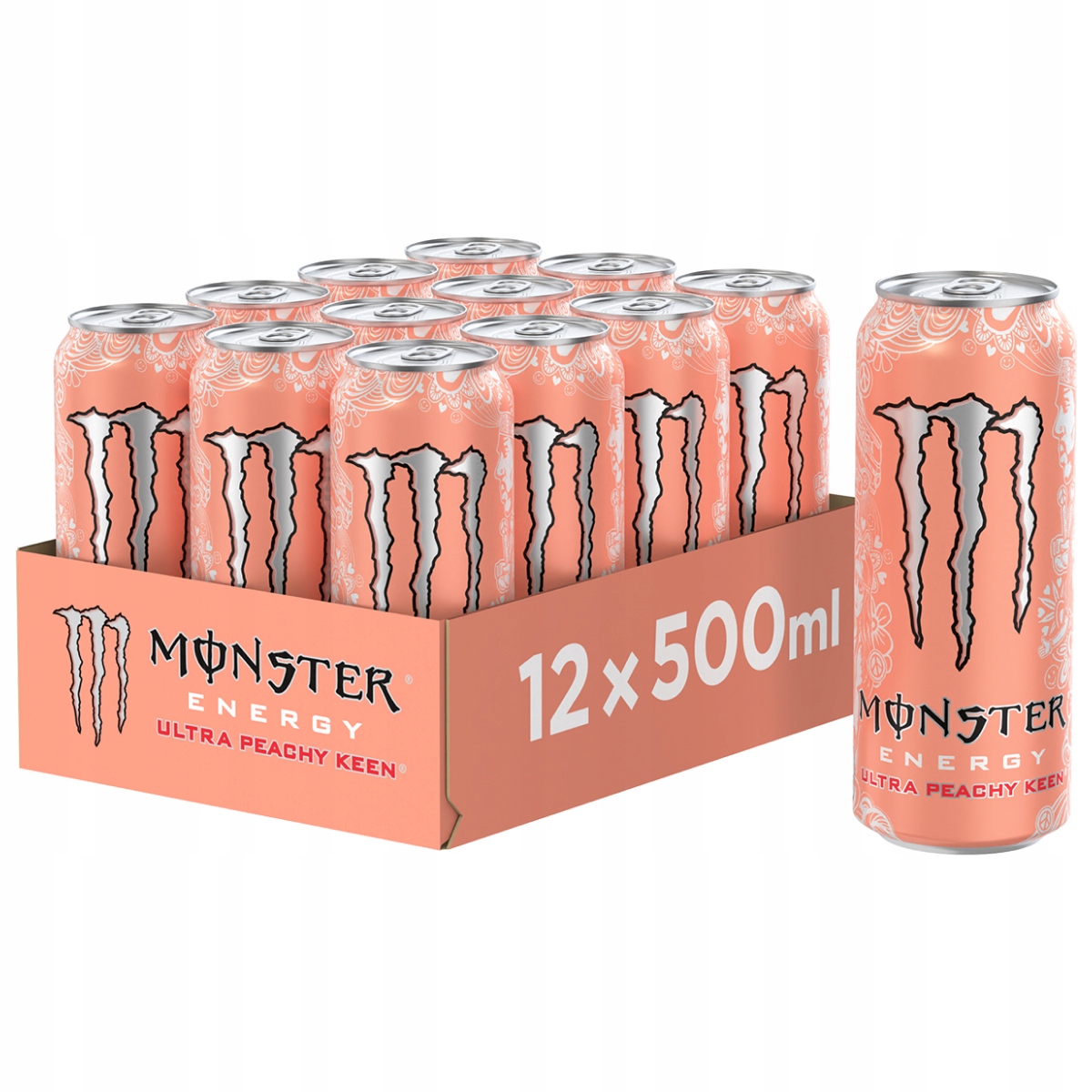 Levně Energetický nápoj Monster Energy Ultra Peachy Keen Zero Cukru 12 x 500 ml