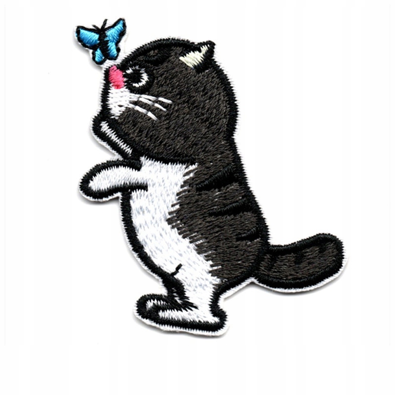 

Naszywka czarny kot z motylkiem 55x40mm