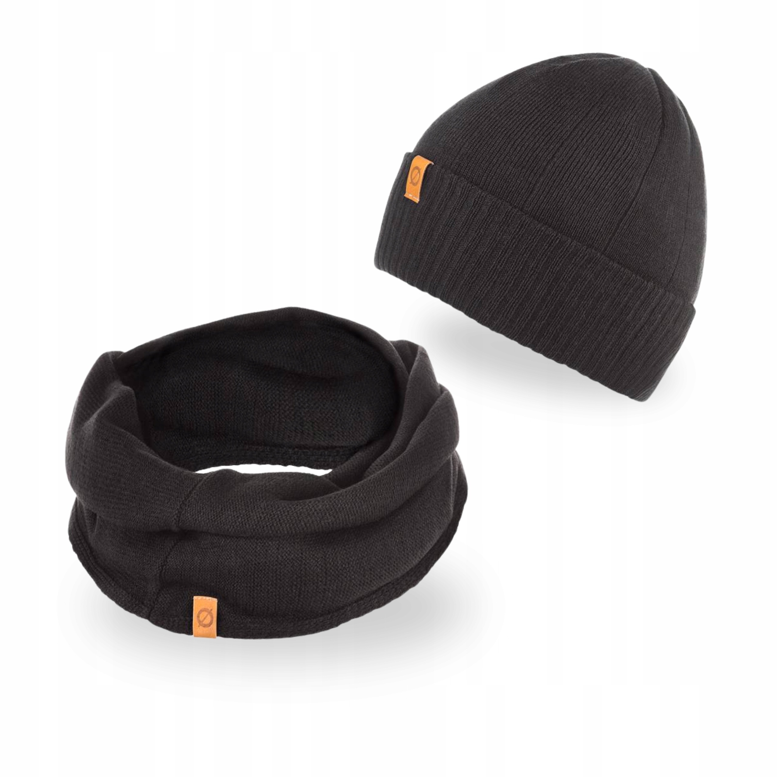 Pánský set 2v1 Čepice rolovací Nákrčník rolovací Brodrene Černá