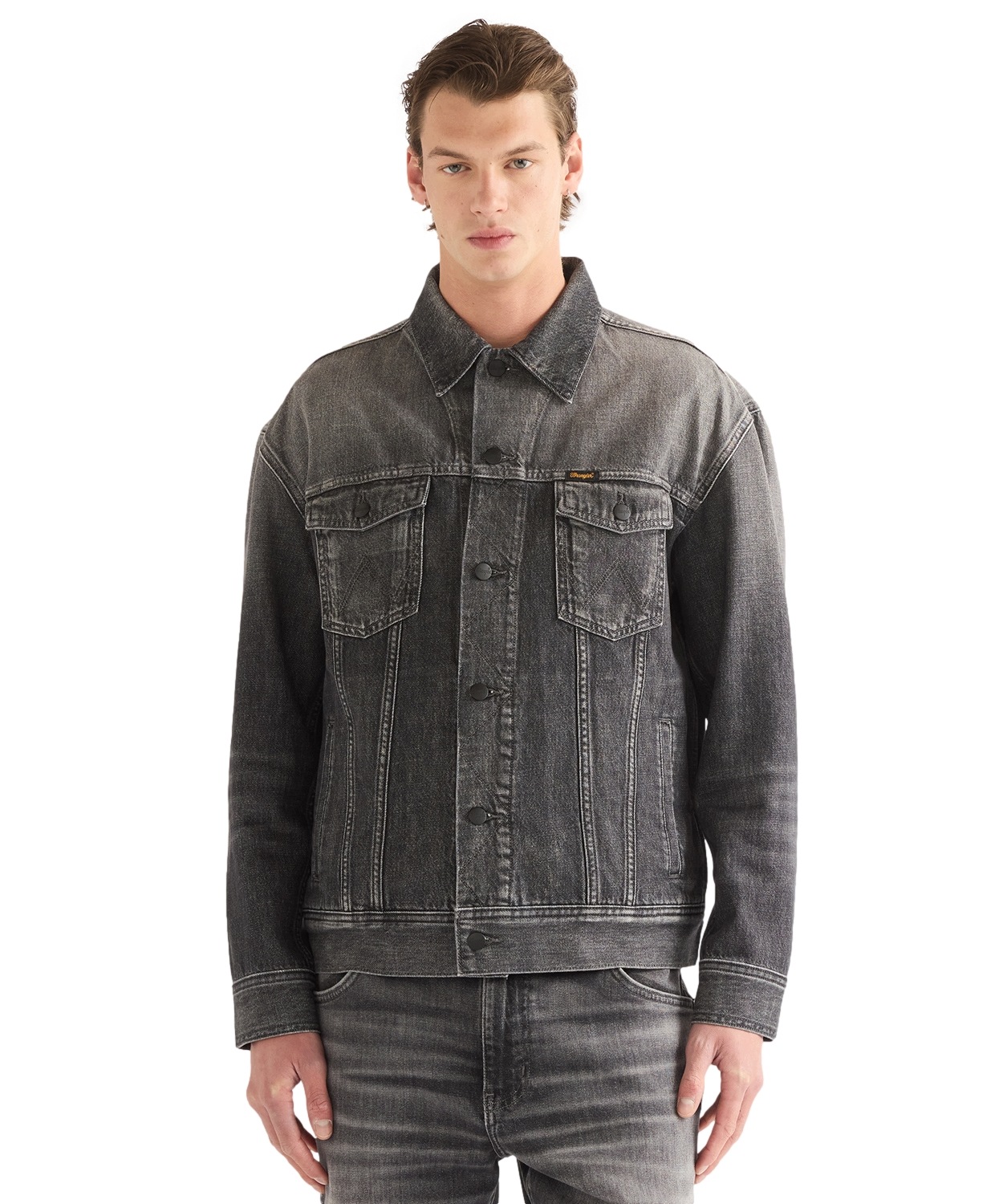 Katana Wrangler Anti Fit Trucker Jacket 112387051 Smoky Grani XL