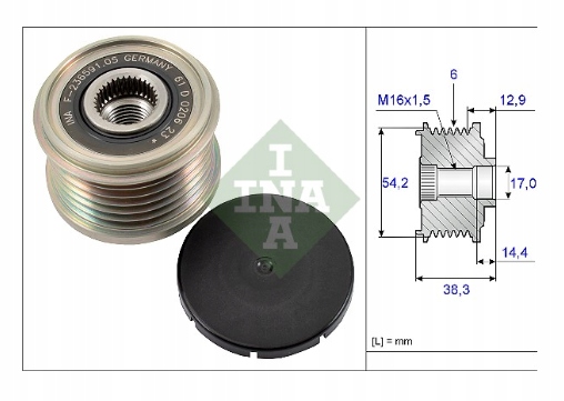 SPRZĘGŁO ALTERNAT. VOLVO S80 II 06-V70 III 1.6 07- Producent części Schaeffler INA