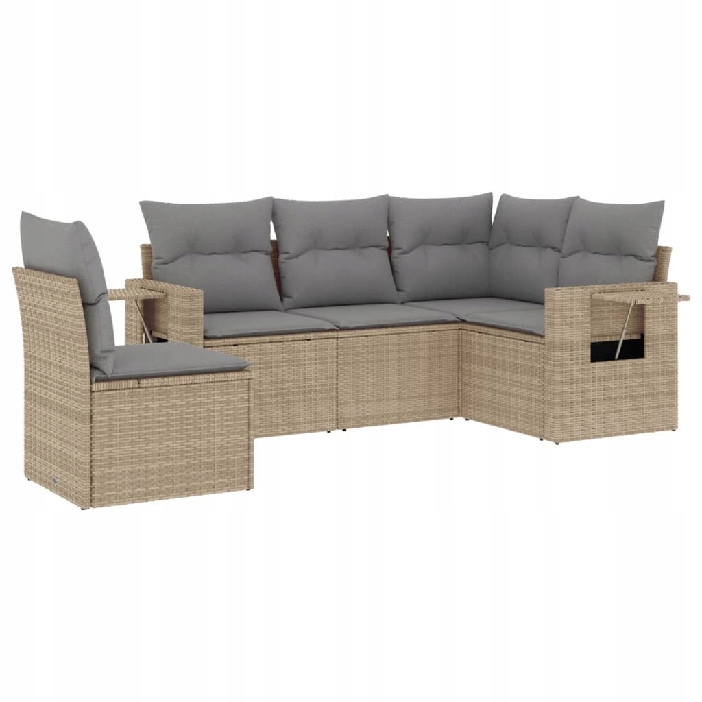 Set zahradního nábytku VidaXL technorattan vidaXL béžový 5 el.