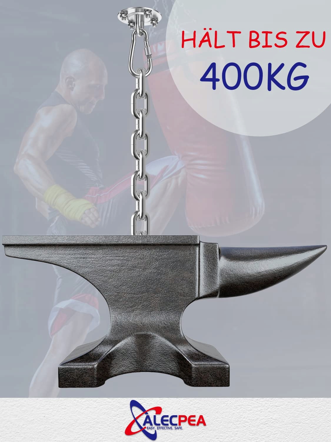 ALECPEA Haki Sufitowe Ze Stali Nierdzewnej Do Worków Bokserskich 400 kg — miniatura 2