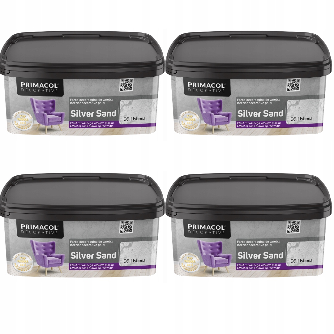 Sada 4X Primacol Dekorace Silver Sand *lisbon* 1L Barva