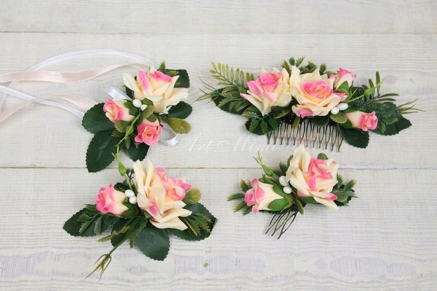 Butonierka przypinka dzika róża RÓŻ HERBACIANY bal Cechy dodatkowe brak