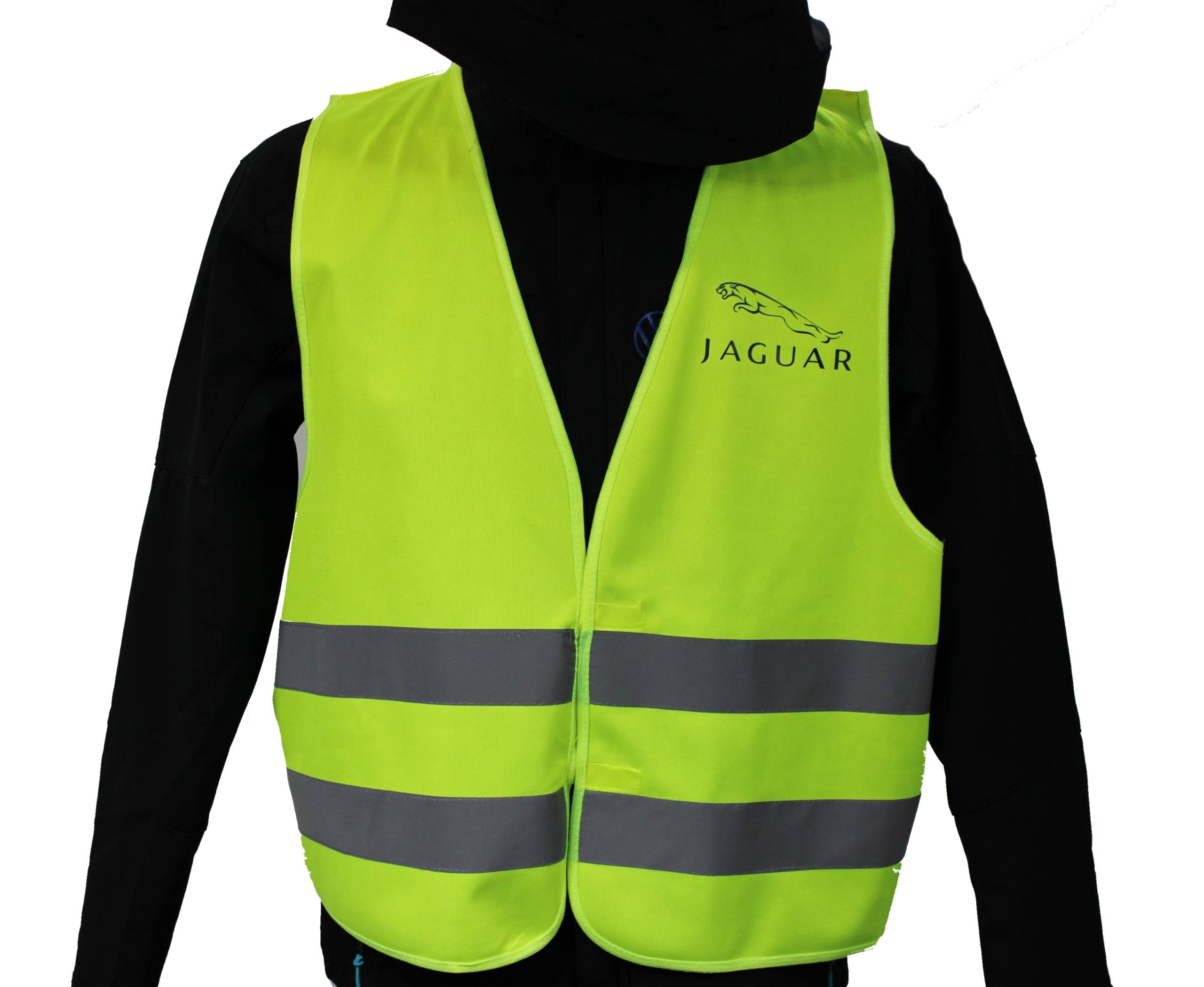 KAMIZELKA Z POKROWCEM LOGO JAGUAR OSTRZEGAWCZA ODBLASKOWA DROGOWA