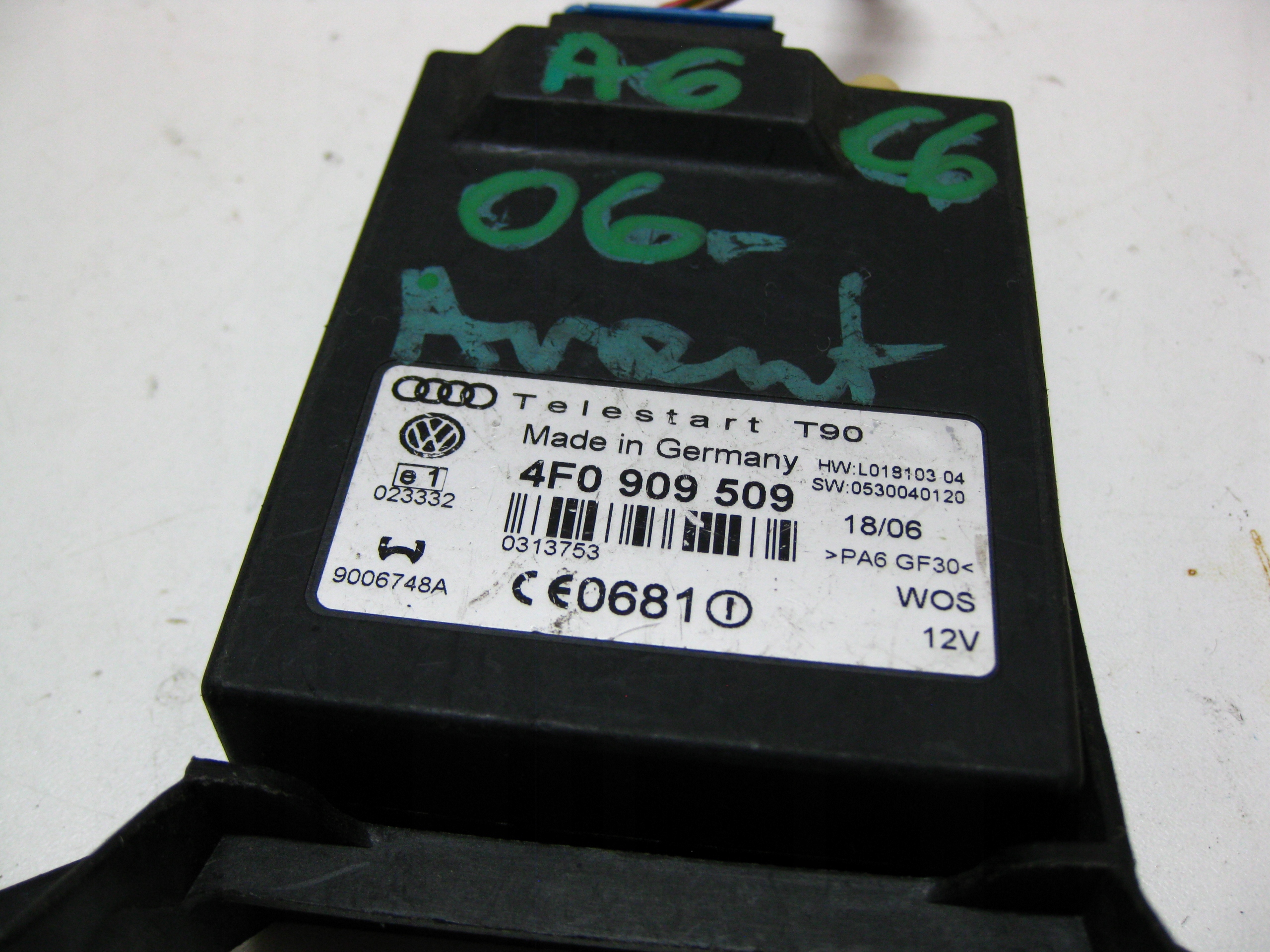AUDI A6 C6 module control unit OGRZEWANIA WEBASTO 4F0909509B