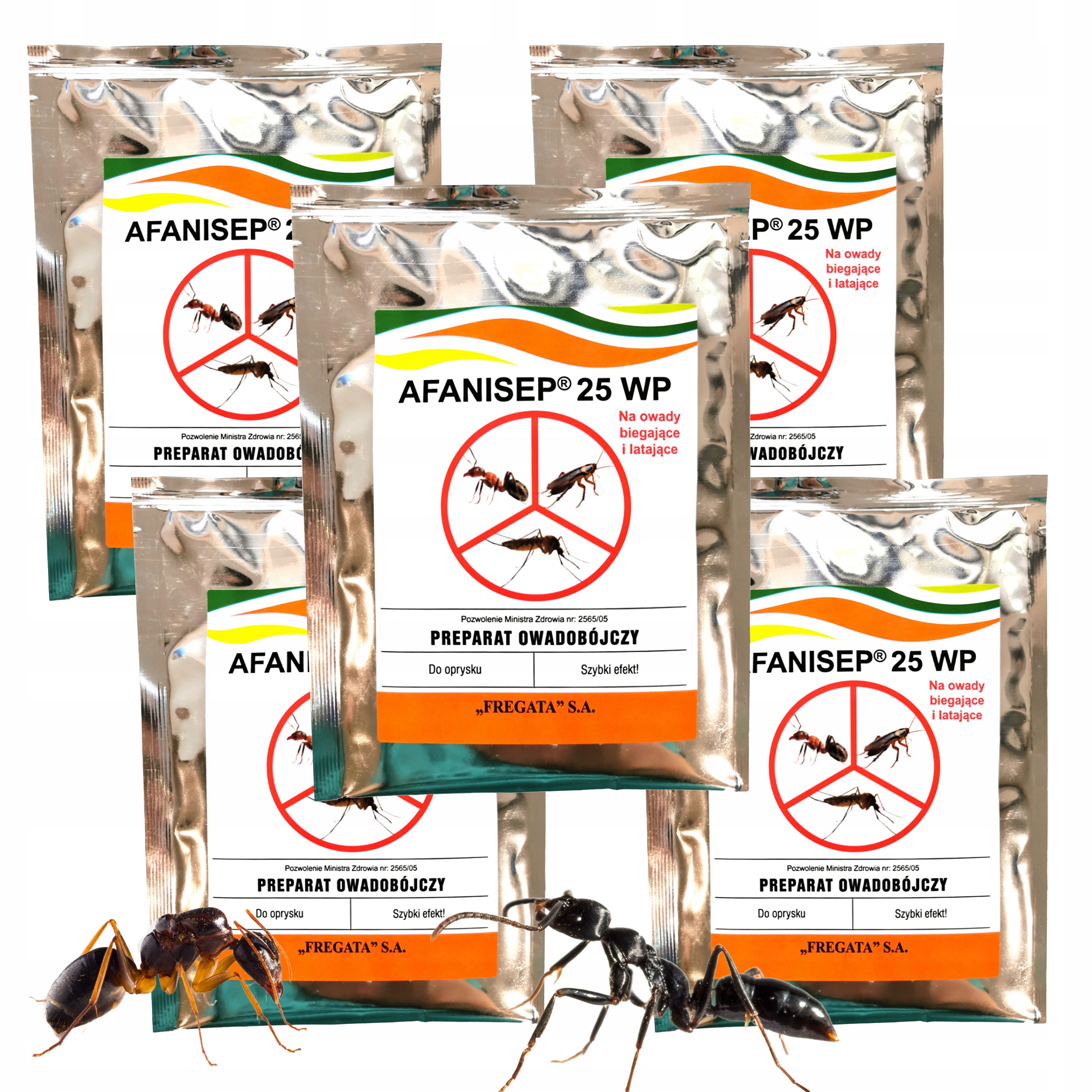 5x Afanisep Preparat Środek Oprysk Na Kleszcze Komary Muchy Owadobójczy