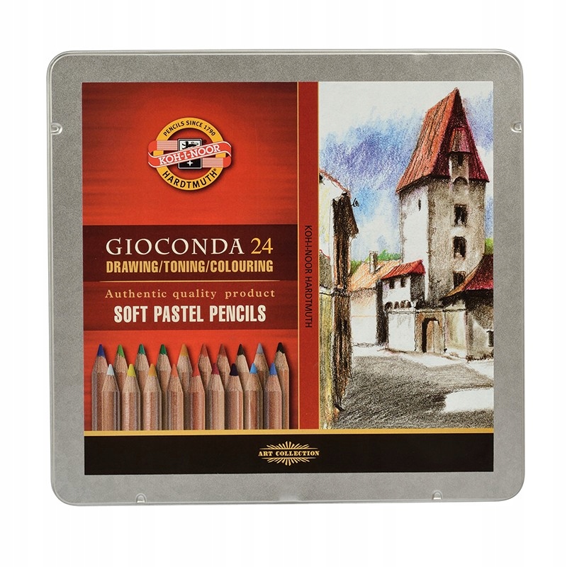 Koh-I-Noor Sada Pastelek Pastelové 8828 Gioconda 24 kol. Kovová kazeta