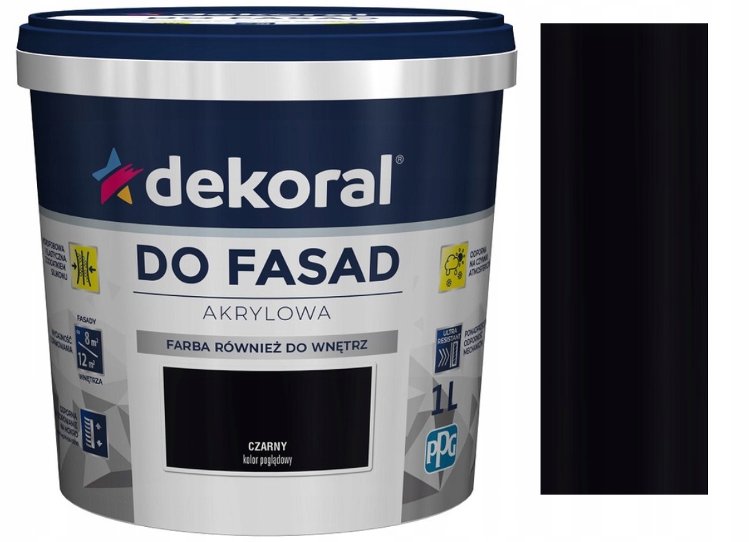 

Dekoral Polinit Farba Fasadowa 1L Czarny