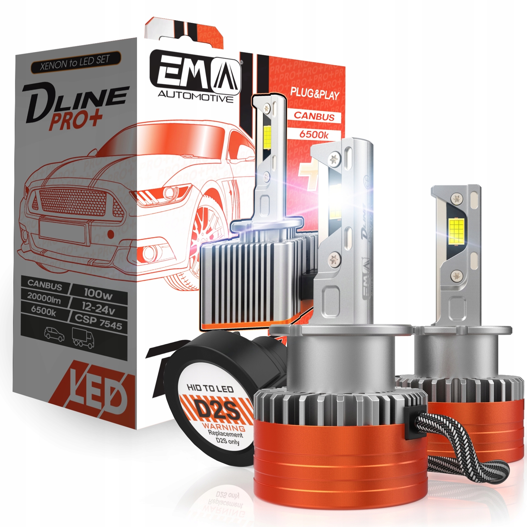 Żarówki D2S Led ksenonowe żarnik Palniki Xenon Plug&Play 6500K Canbus Mocne