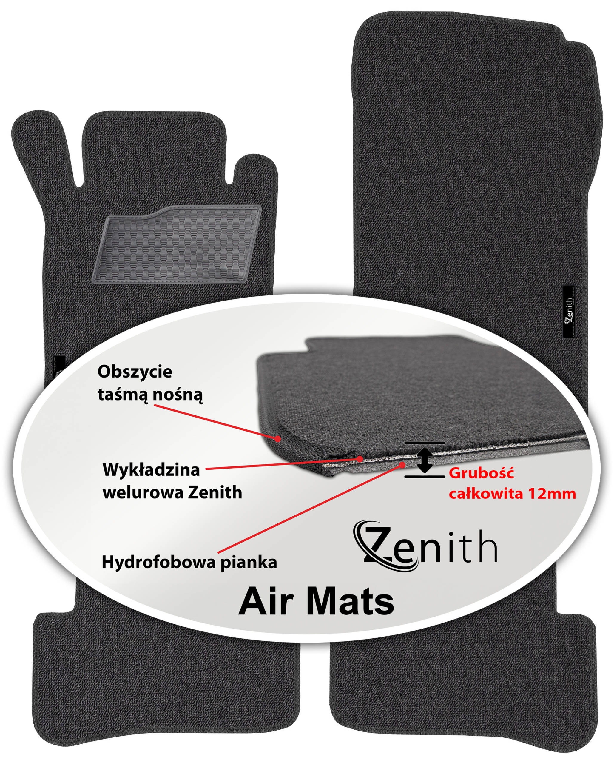 C-Klasa W203 2000-2007 Velúrové koberčeky do auta Zenith Air Mats