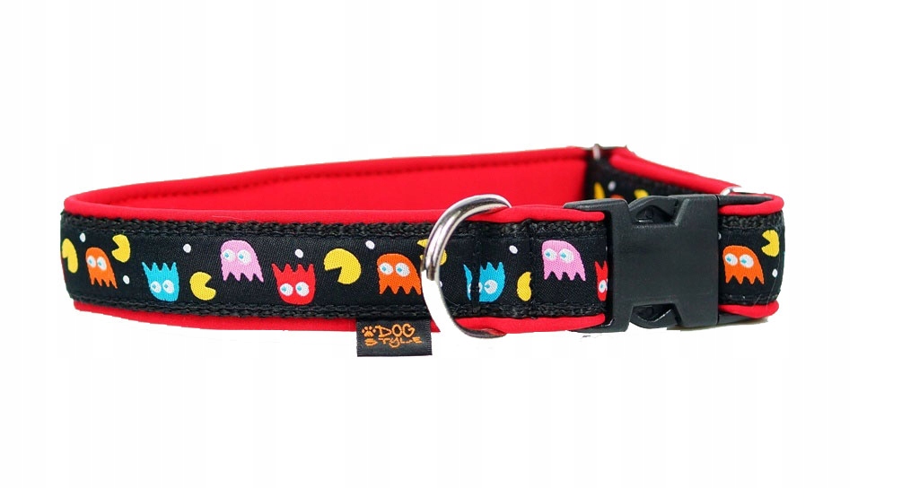 

mocna Obroża ribbonki, Pacman, regulacja do 60cm