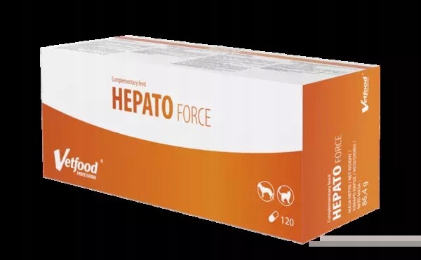 Levně Vetfood HEPATOforce 120 kapslí Podpora funkce jater u zvířat Vetf