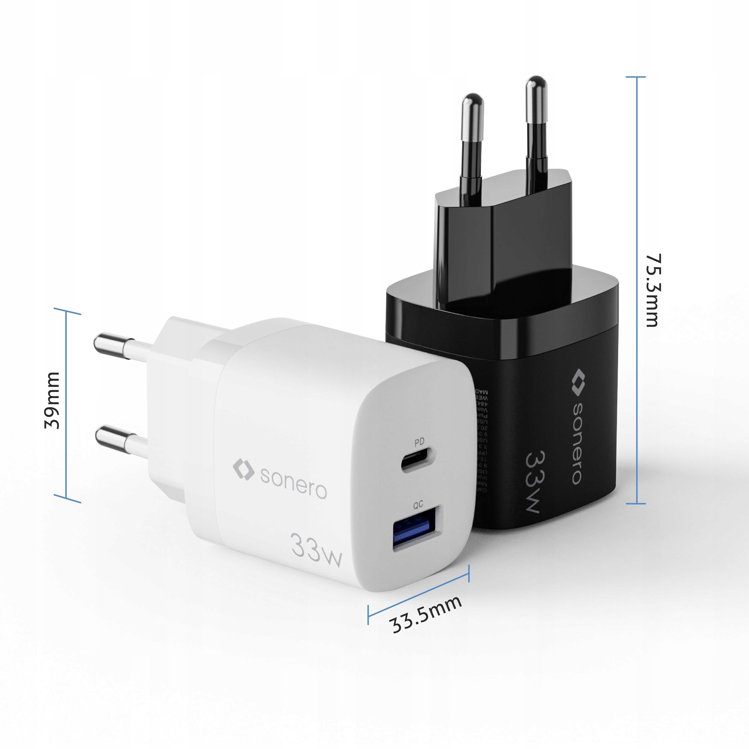 SONERO Ładowarka USB C 33W 2 Porty Szybkie Ładowanie iPhone Samsung Laptop — miniatura 7