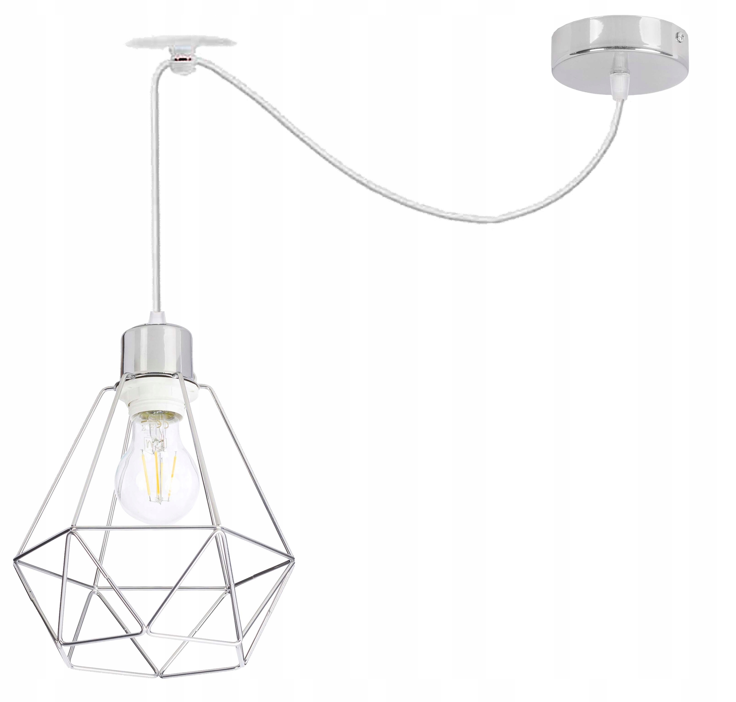 

Lampa wisząca sufitowa zwis Loft pająk drut 1x E27