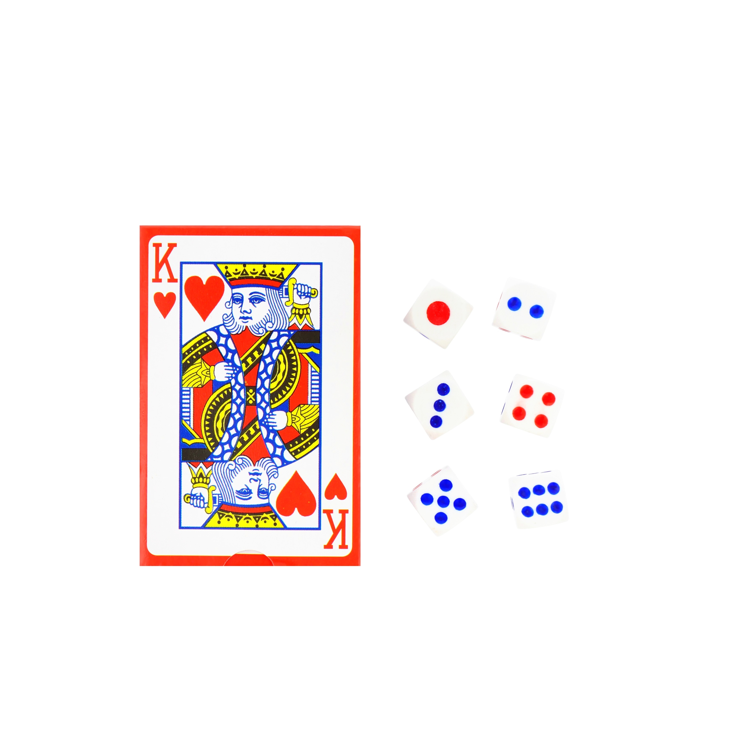 ZESTAW: KARTY DO GRY 1 TALIA + KOSTKI KOŚCI 6 SZT