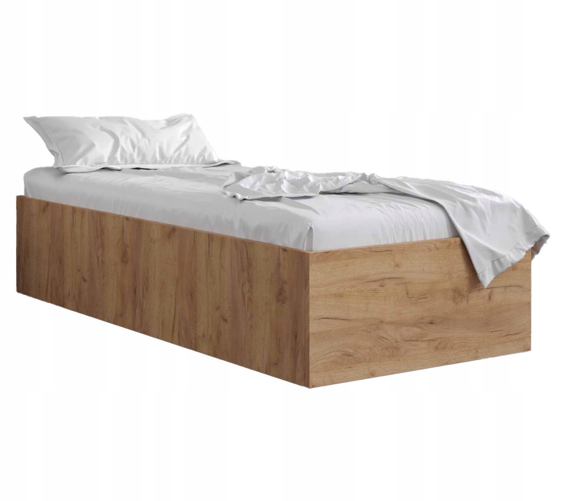 Lůžko 90x200 Hotelová Bella Moderní Jednolůžkový Laminát Barva Dub Craft