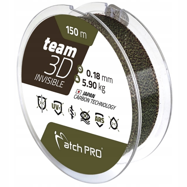 Żyłka Matchpro Team 3D Invisible 150m 0,28mm 9.90kg