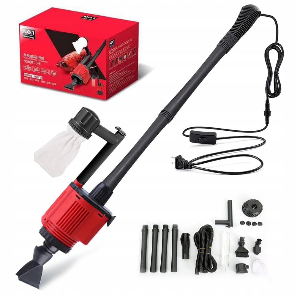 Levně Výměník Vody Do Akvária Syfon Do Akvária 6V1 28W 1800L/H Nastavitelný