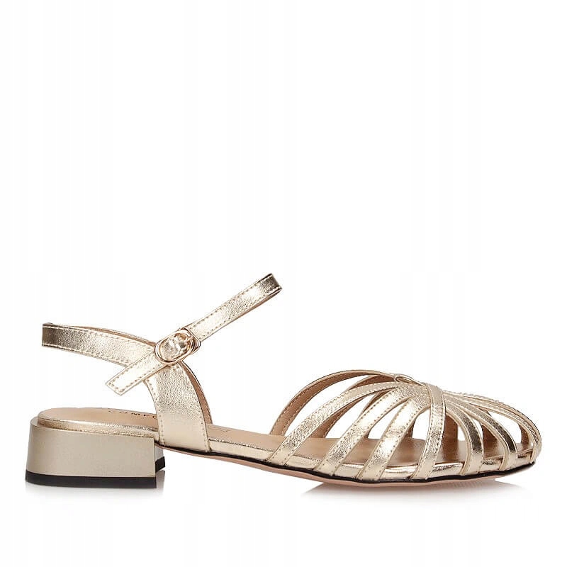 Dámské sandály T.Sokolski Hw L26-481 Gold zlaté na plochém podpatku