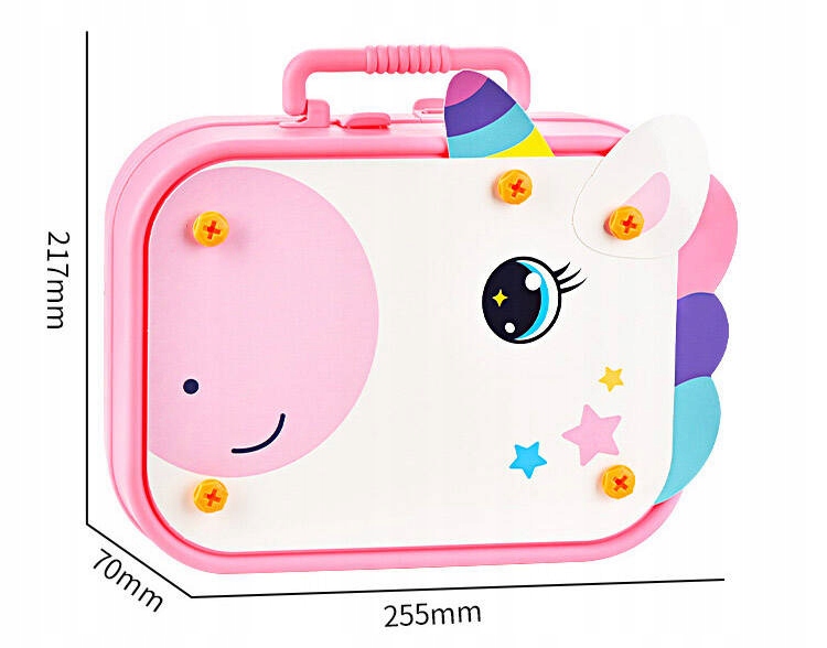 Klocki KONSTRUKCYJNE JEDNOROŻEC do skręcania 3D w walizce NA DZIEŃ DZIECKA Rodzaj zestaw