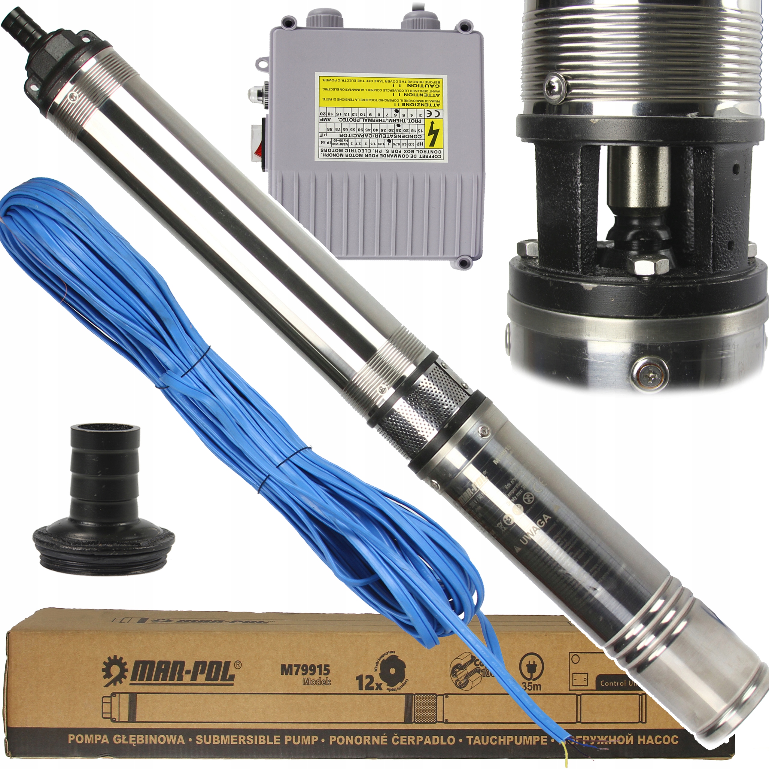 

Pompa Ciśnieniowa wody Głębinowa hydrofor 84m 70 l