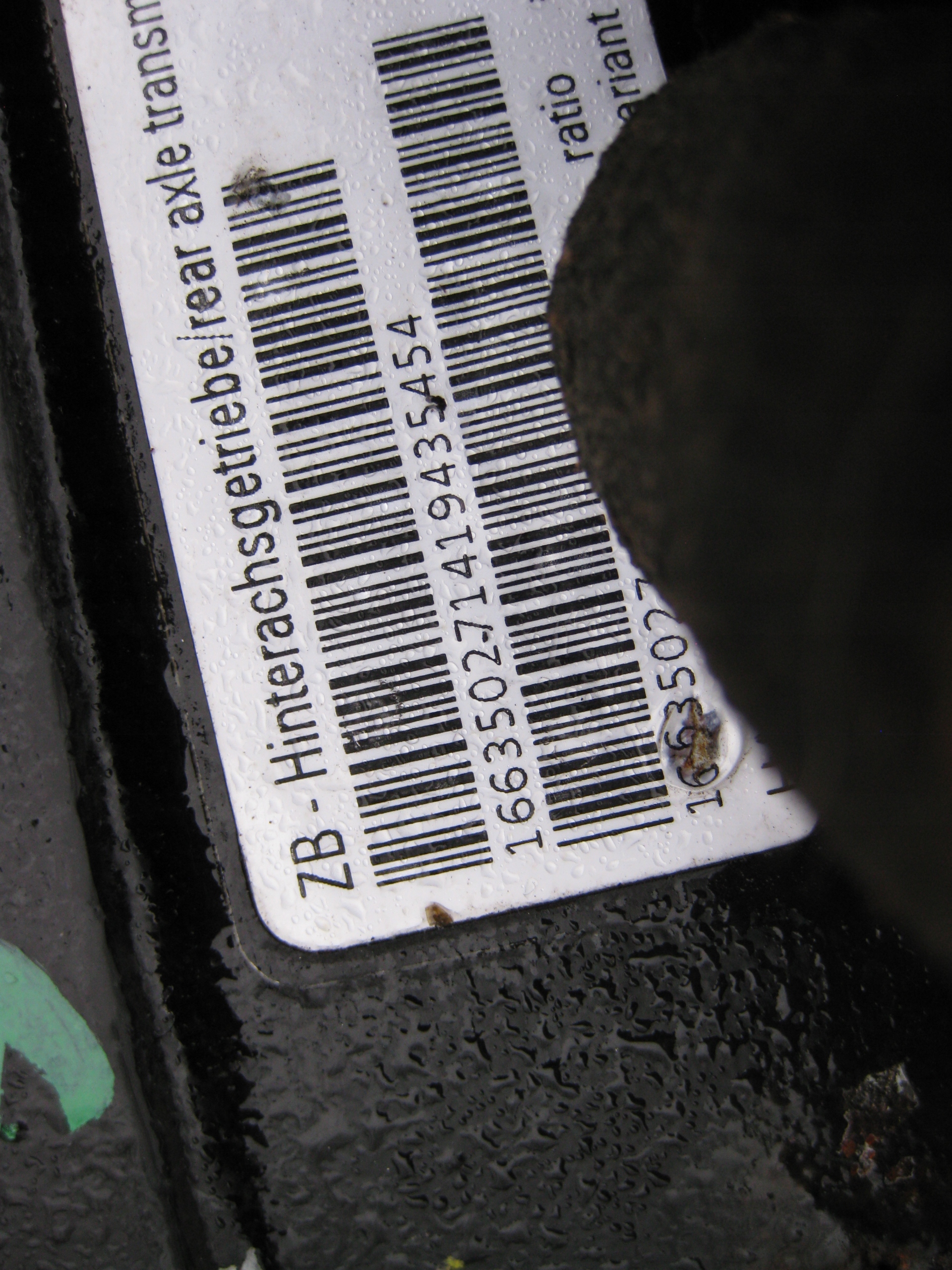 MERCEDES ML W166 3.0 CDI 12R differential diff rear part 1663502714 3,27