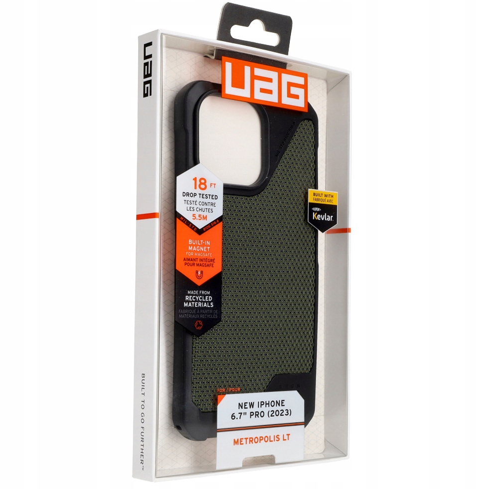 Etui Uag do Apple iPhone 15 Pro Max Metropolis Lt MagSafe kevlar olive