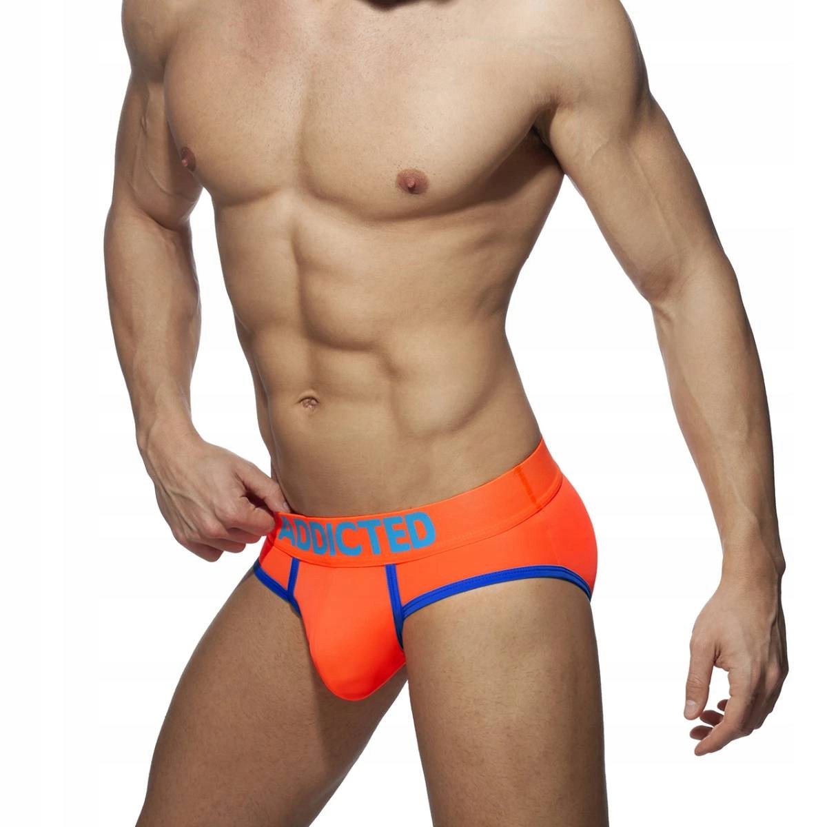 Kąpielówki Neon Cockring Swimderwear Brief Orange XL Addicted