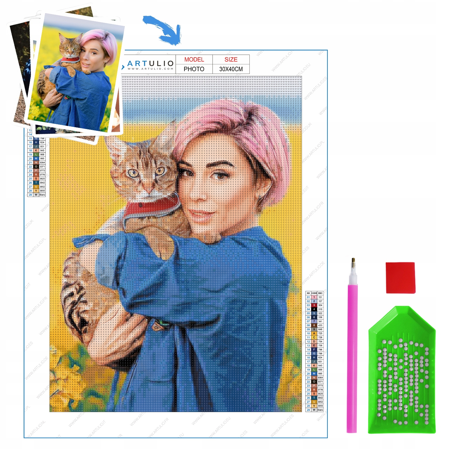 Diamond Painting Mozaika 40x40 Z Fotografie Dárek