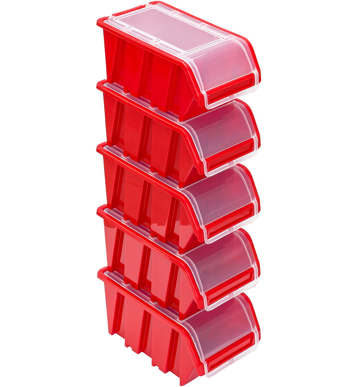 

5x Pojemniki Magazynowy zamykany kuweta NPKL10 Red