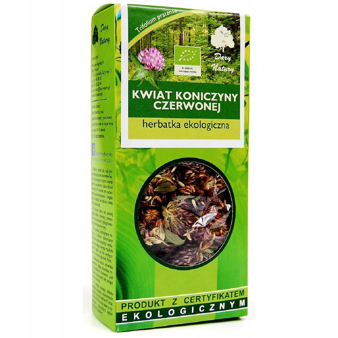 12x Herbatka Kwiat Koniczyny Czerwonej Bio 25 g Dary Natury