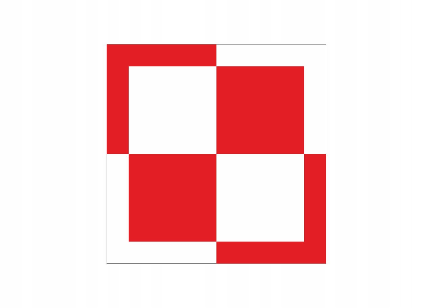 Польский польский флаг шахматная доска эмблема наклейка