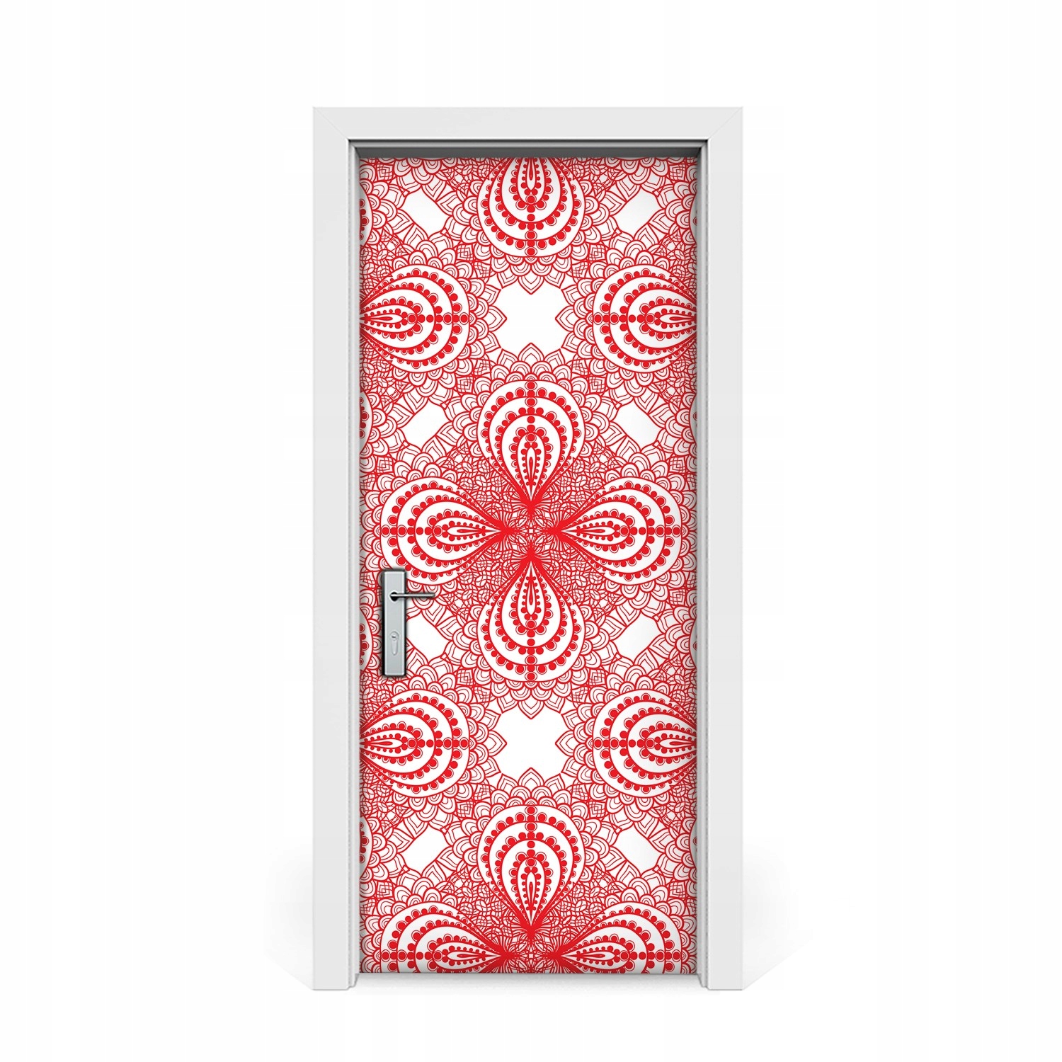 

Naklejka na drzwi okleina Czerwona koronka 85x205