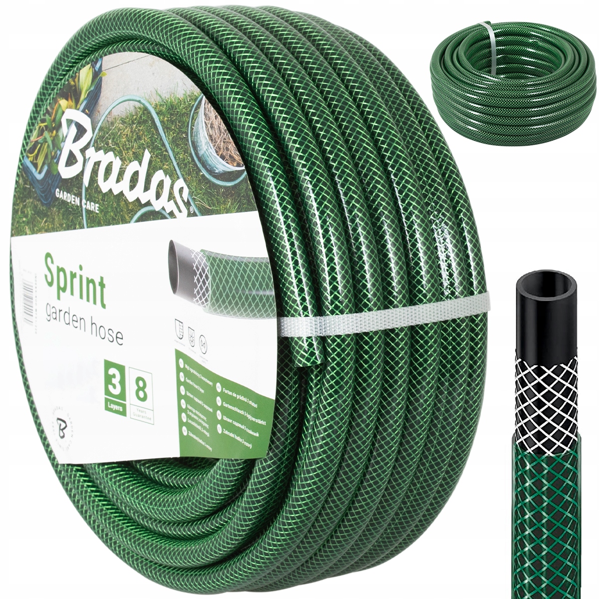 

Wąż Ogrodowy 25m Do Wody Mocny Oplot 3/4" Bradas