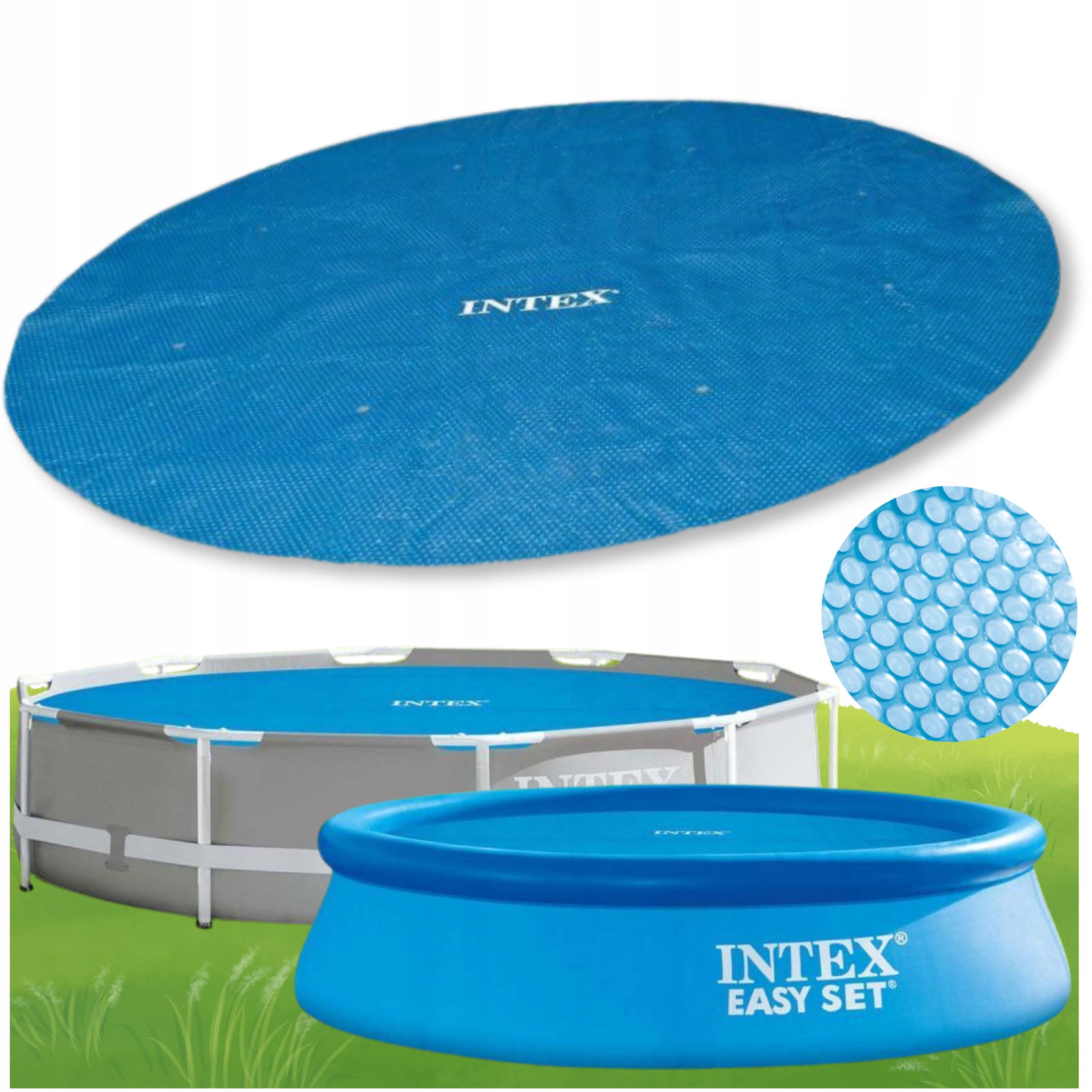Pokrywa Basenowa Solarna Intex 305 Grzewcza Chroni Okrągła Osłona Mata