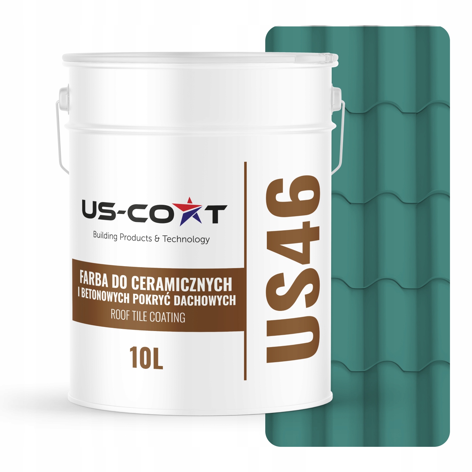 Povrchová Farba Na Strechu Keramická 10 L Tyrkysová, Mätová, Lesklá RAL6033