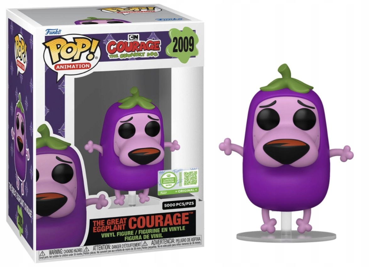 Funko Pop! Courage Ultra 2009 Chojrak Eggplant Courage s Obalem/Protectorem Statečný pes