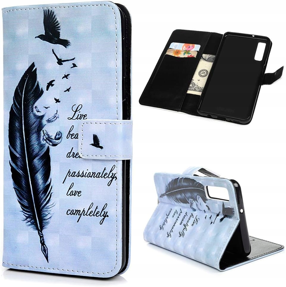 Case etui z klapką ozdobne Samsung Galaxy A7 2018