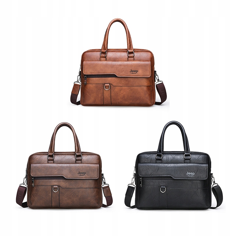 Teczka aktówka męska skórzana torba laptop brązowy Marka inna