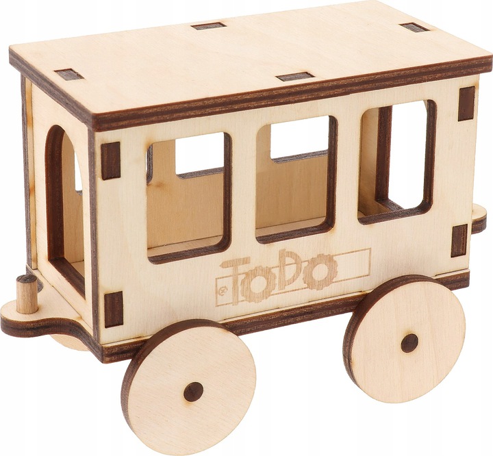 DUŻY DREWNIANY WAGON Wagonik do ZABAWY PASAŻERSKI