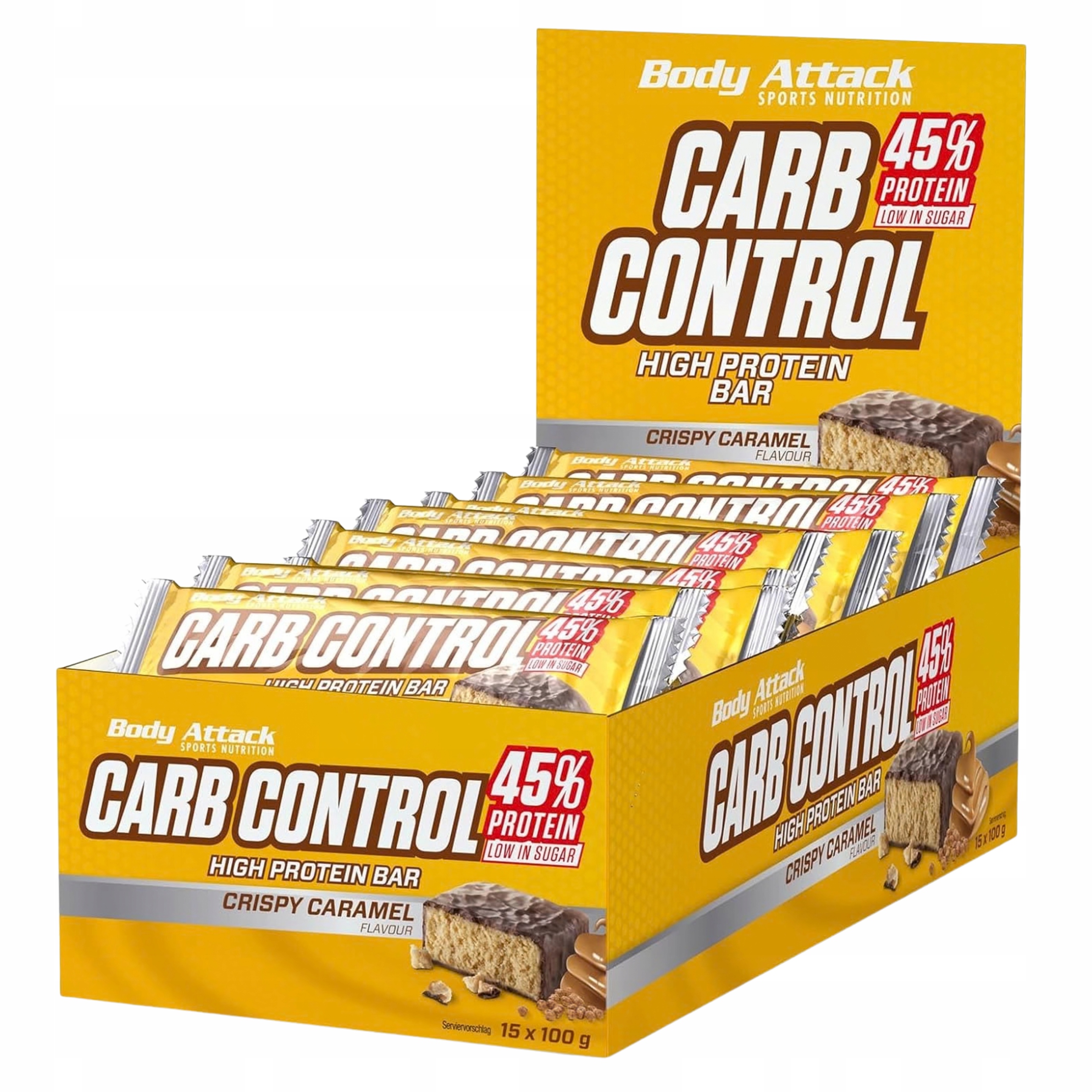 Proteinová Tyčinka Body Attack Carb Control 15 x 100 g Proteinová nízkocukrová