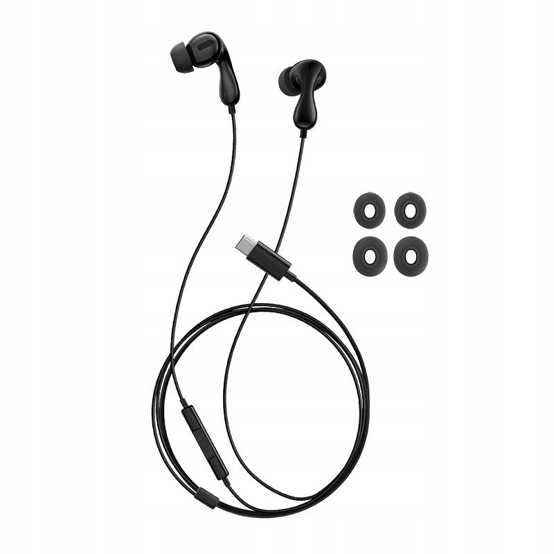 Baseus Earphones CZ20 słuchawki przewodowe Type-C, 20Hz-40kHz, czarne