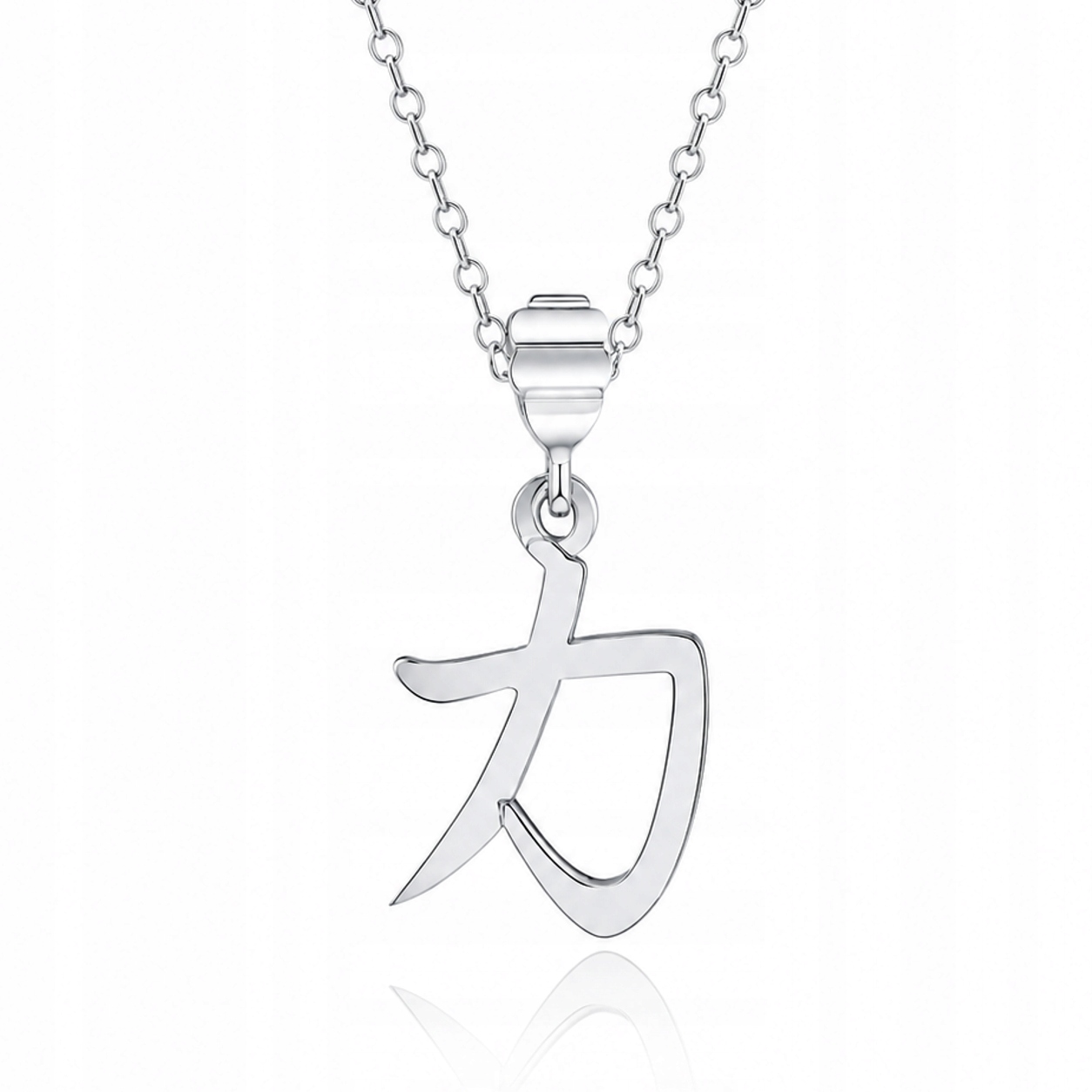 Kanji japonský znak síly síla stříbrný náhrdelník ankr stříbro 925