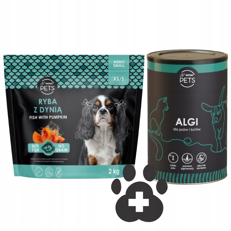 Levně Ryba Krmivo pro psy Ryba s dýní Xs/s, sada hnědých řas pro zdravé zuby