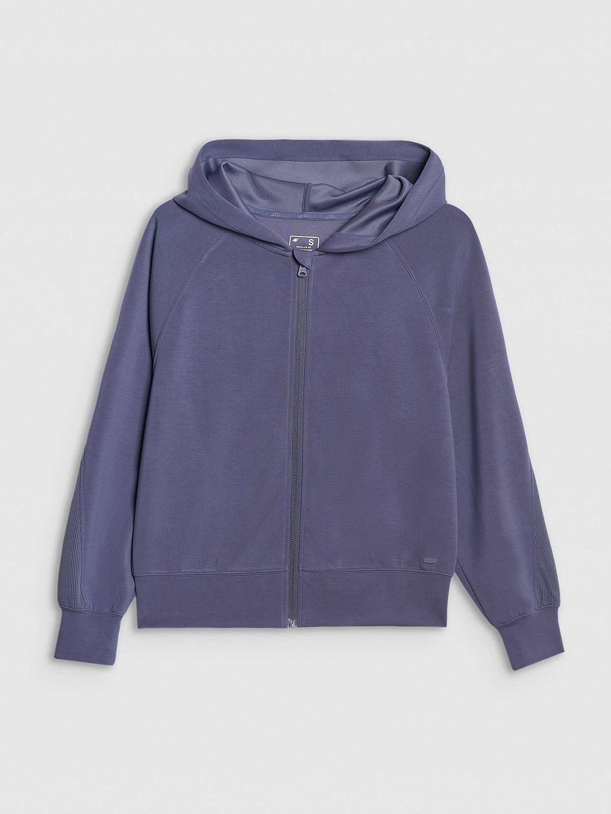 4F mikina na zip s s kapucí 4FWAW25TSWSF1835 modrá