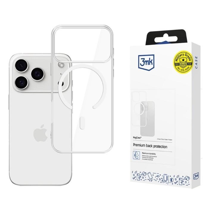 3MK Etui Armor MagCase do Apple iPhone 17 Pro Max Przezroczyste