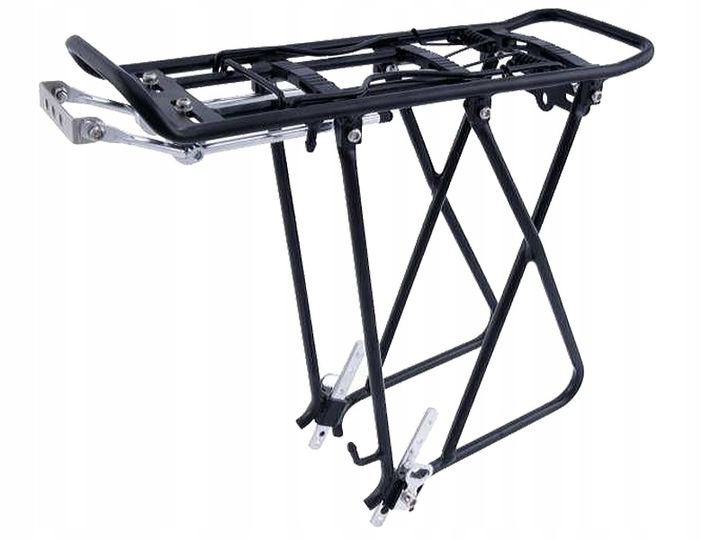 

Mocny bagażnik rowerowy aluminiowy pod sakwy Black